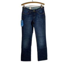 Women's Mavi Mona Fit Stretch Mid Rise Straight Leg Blue Denim Jeans Size 28/32